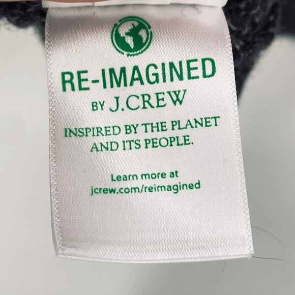 J Crew Sweater Lambswool Blend Pullover Crewneck Marled Charcoal Gray Mens Large - Picture 8 of 9